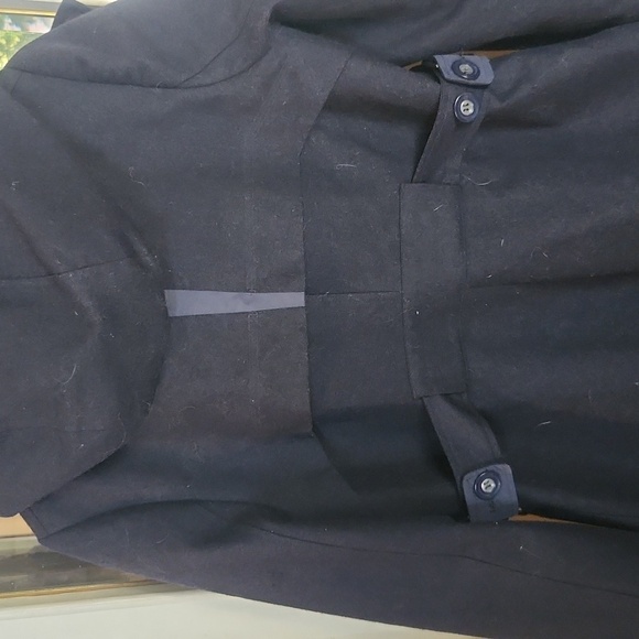 Dark Navy wool winter coat size large - Picture 5 of 10